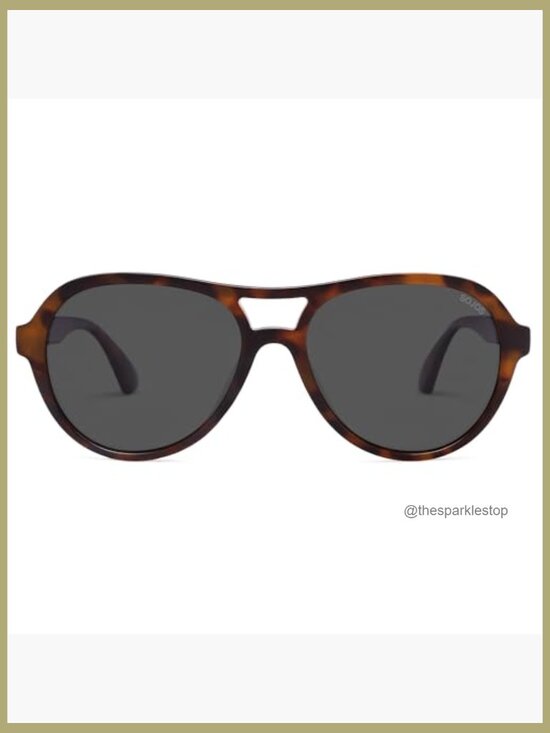 Retro Aviator Polarized Sunglasses with UV Protection, Plastic Frame